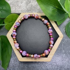 Handmade Bead Beaded Stackable 8.5  Plus Stretch Bracelet New Free Ship C1685