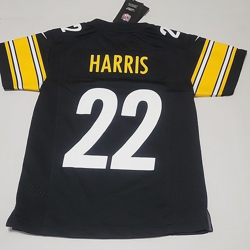 Nike Pittsburgh Steelers Jersey Black NFL #22 Najee Harris Boys Size M 8 - Picture 7 of 7