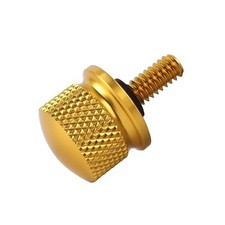 Rear Fender Seat Bolt 1/4"-20 Thread Quick Mount Knurled Tab Screw Mount Gold