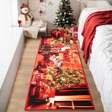 Christmas Runner Rug, Holidays-Cozy Santa Rug for Every Moment, Xmas Non Slip...