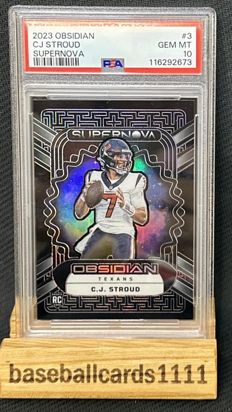 2023 PANINI OBSIDIAN SUPERNOVA #3 CJ STROUD ROOKIE RC 20/135 PSA 10 F1