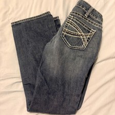 Ariat FR Real Mid Rise Bootcut Work Jeans Womens 27S Medium Wash Flame Resistant