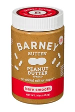 (2 Pack) Barney Butter Peanut Butter Bare Smooth, 16 Ounce | Natural | Fast Ship
