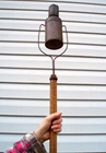 PRIMITIVE ANTIQUE CIVIL WAR ERA MILITARY CAMPAIGN PARADE HORSEBACK RIDING TORCH