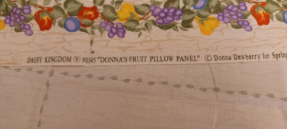 De Colección Algodón FAbric Daisy Kingdom Donna's Fruit Almohada Panel Corte Coser 14x14 Foto 4 de 4