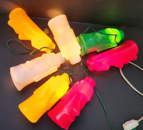 1960s-70s Tiki God Blow Mold String Party Lights Easter Island Kitschy Vintage - Picture 2 of 15