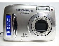 Olympus FE-115 5.0MP 2.8x Wide Tested Compact CCD Camera Digital