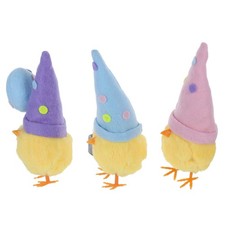 3pcs Chicken Plush: Easter Decor Mini Easter Chicken Figurine - Cute Plush Toy