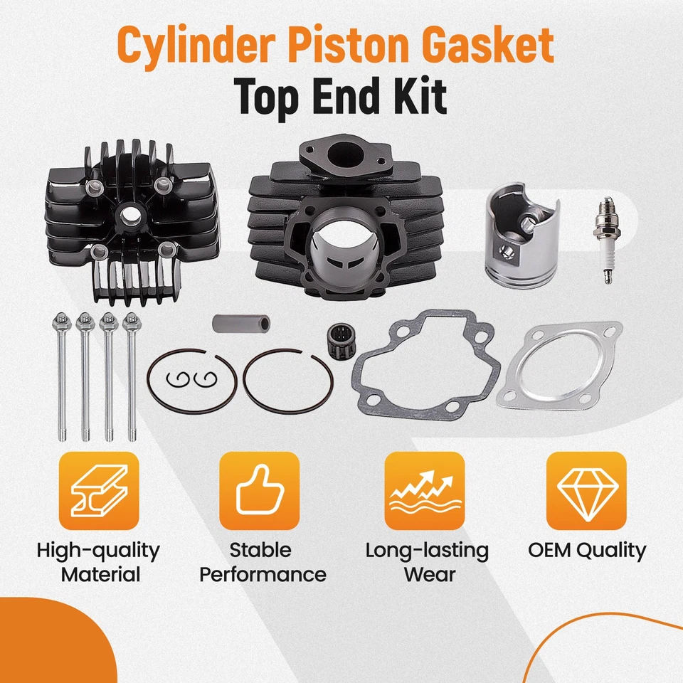 Kit Moteur Cylindre For Yamaha PW50 QT50 1979-2009 avec Joints Culasse - Photo 2/4