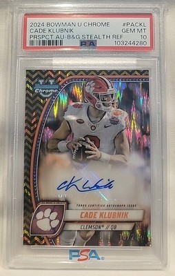 2024 Bowman U Chrome CADE KLUBNIK PRSPCT AU-B&G/24 STEALTH REF