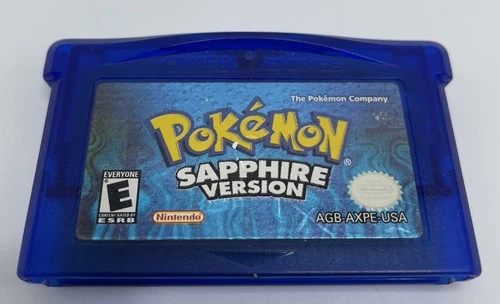 Pokemon Sapphire Version Nintendo Gameboy Advance GBA Authentic New Battery VG
