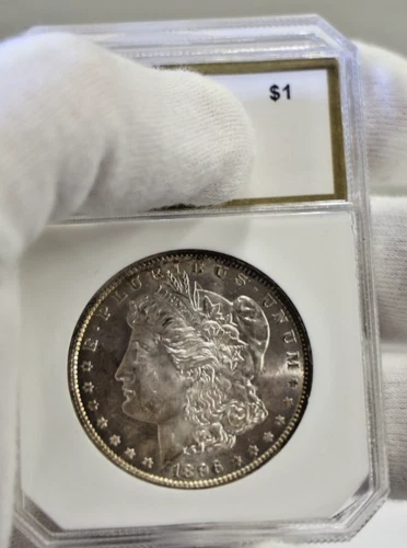 1896 US Morgan Silver Dollar Nice Unc Just Miss Gem