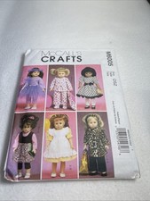 Pattern McCalls M6005 Fits Girl 18" inch Doll Clothes Ballerina Coat Pajamas-UC
