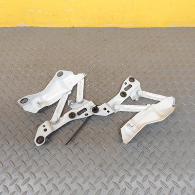 2016-2020 TESLA MODEL X FRONT RIGHT & LEFT HOOD HINGE WHITE SET OF 2 OEM