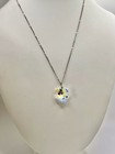 Crystal Snowflake Pendant Vintage Necklace 925 Sterling Silver 18” Chain — photo 2