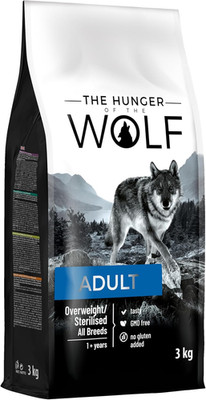 Hunger of the Wolf Light Huhn Hund Trockenfutter Adult 3kg Pack