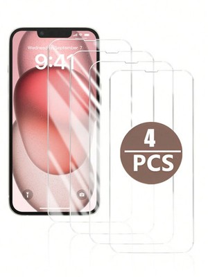 4 Stück Hartglas Displayschutzfolie für iPhone 11 16 Pro Max 9H Full Cover