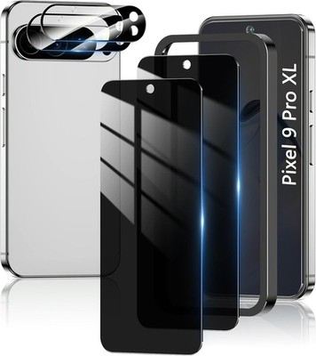 2+2 PCS Privacy Screen Protector & Camera Lens Protector for Google Pixel 9 Pro
