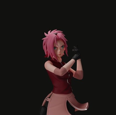 Sakura Haruno Naruto | Garage Kit DIY Figur Statue BEMALT 3D Modell