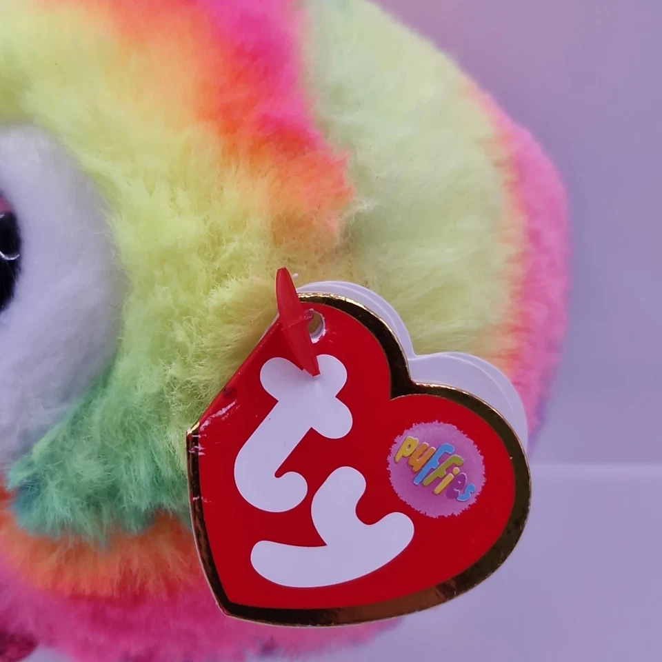  Ty Puffies Owen The Multicoloured Bird Beanie Ball 3.5 Inch Plush toy 2022 - Image 3 of 4