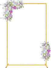 Square Backdrop Stand Metal Gold 6.6FT X 4FT Wedding Arch Stand