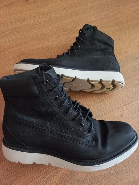 Women Timberland Boots Black Leather 37 #NY6O