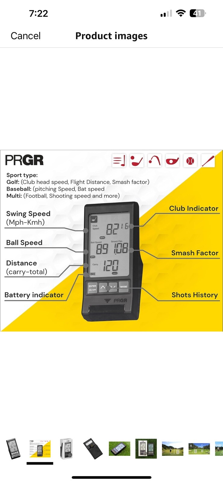 PRGR Black Personal Pocket Golf Launch Monitor HS130A (NEW 2021 US