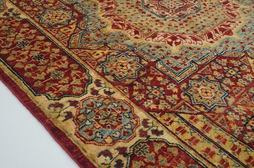 3 x 5 ft Red Mamluk Afghan Hand Knotted Wool Medallion Area Rug - Picture 11 of 20
