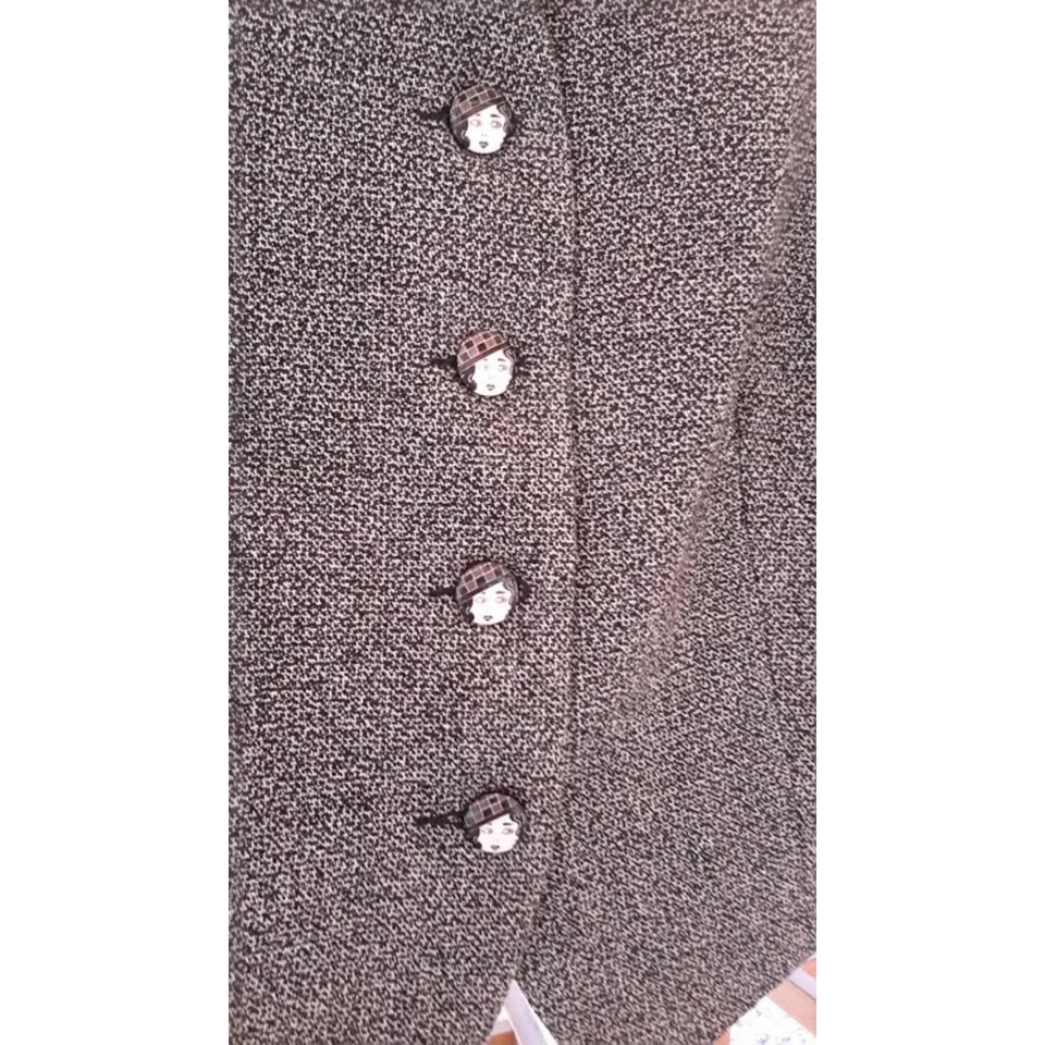 "Betty Boop" кнопки на темно серый жилет Carole Little Street износ размер маленький - Изображение 4 из 4