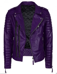 men's purple leather jacket