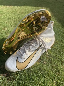 nike vapor football cleats white and gold