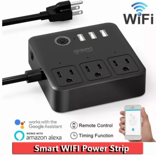 Gosund Smart WIFI Power Strip 3 USB 3 Outlet Alexa Google Home Timer