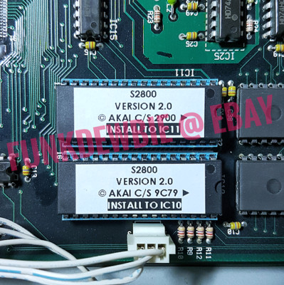 Akai S2800 OS 2.0 EPROM Firmware Upgrade SET / Brand New ROM Final Update Chips