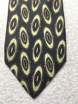 ROBERT TALBOTT MENS TIE GRAY WITH BEIGE AND BURGUNDY 3.5 X 59