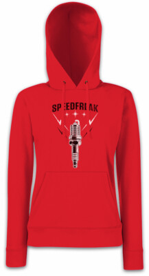 Speedfreak Damen Hoodie Kapuzenpullover Race Racing car Racer Petrol Head Fun