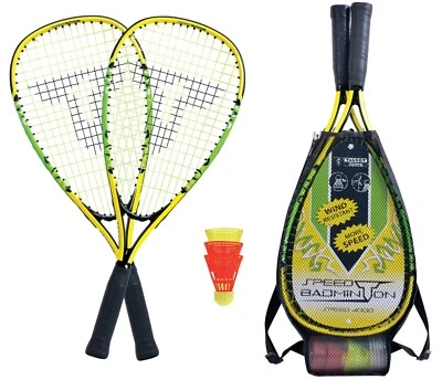 Talbot Torro Speed Badminton - Speed Badminton Set Speed4000 mit 3 Bällen,Dunlop