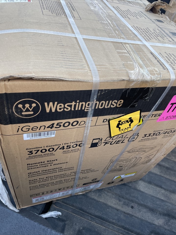 Westinghouse iGen4500DF Dual Fuel Portable Inverter Generator eBay