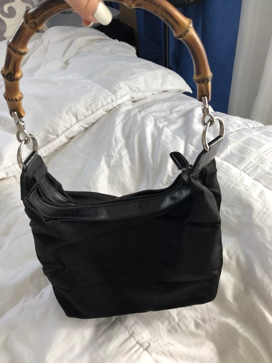 TOM FORD GUCCI BLACK SHOULDER HAND BAG PURSE BAMBOO VINTAGE | eBay