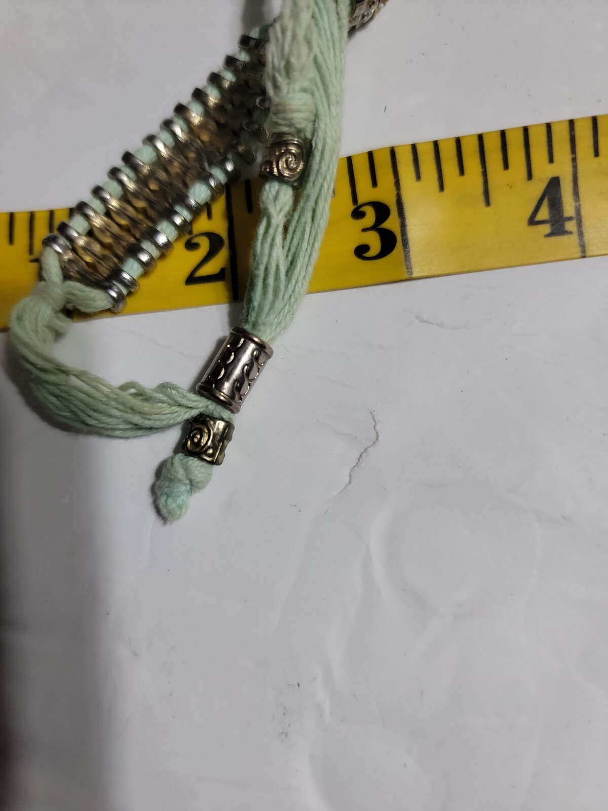 Silver Hematite Square Adjustable Yarn Bracelet 3… - image 8