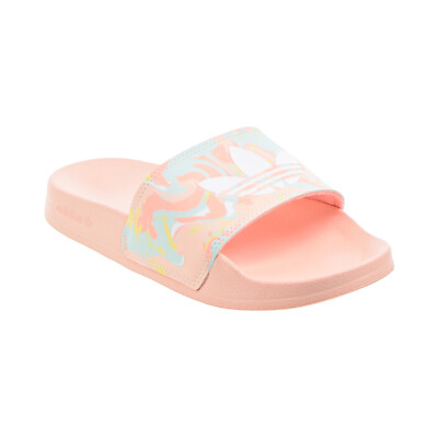 Adidas Adilette Big Kids' Slides Haze Coral-Cloud White H03912