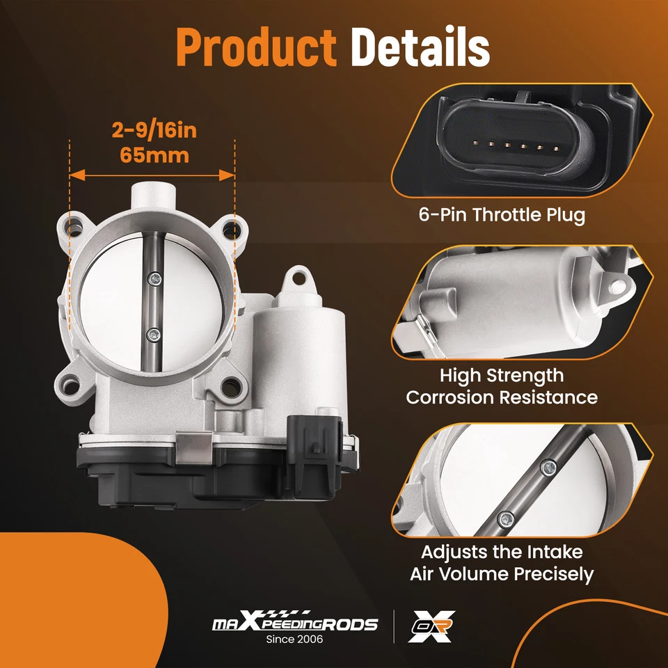 Throttle Body for Dodge Dart 2.0L/2.4L for Fiat 500x 2.4L 13-18 4891970AB 677014 - Image 3 of 4