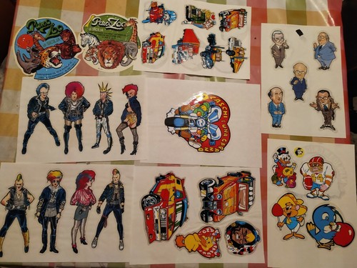 Lotto 40 Stickers Vintage Années 80 – Milan, Boissons, Etc. – Italie
