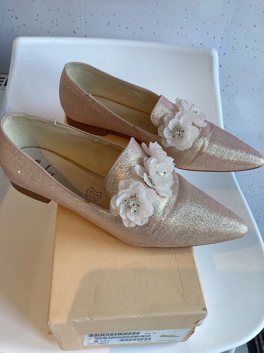 Sparkly flat best sale shoes for wedding