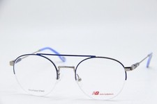 NEW NEW BALANCE NB 4102-2 SILVER BLUE AUTHENTIC EYEGLASSES 50-20