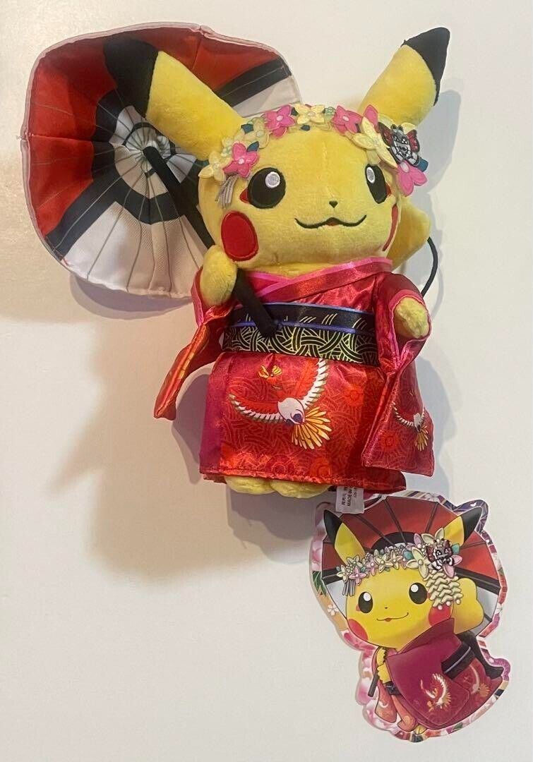 Pokemon Center Kyoto Original Plush Maiko Apprentice Geisha Pikachu Japan