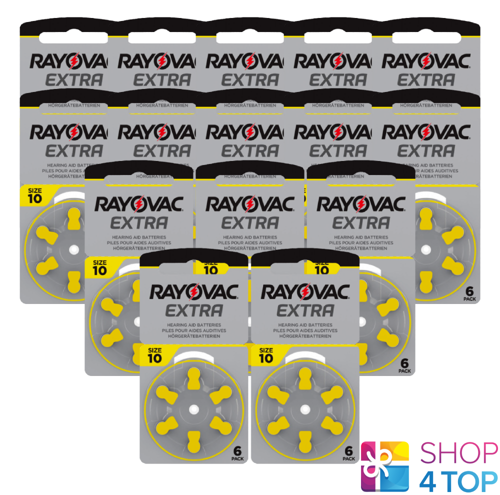 90 RAYOVAC EXTRA ADVANCED SIZE 10 PR70 HEARING AID BATTERIES 1.45V ZINC