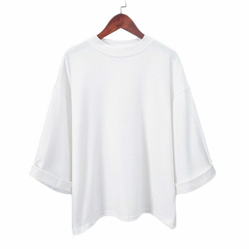 Estilo Coreano Otoño Mujeres/Niñas Informal Manga Corta Camiseta Suelta Blusa Prendas para el torso - Imagen 13 de 15