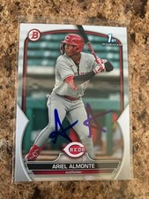 Ariel Almonte Signed 2023 Bowman Prospects Rc Auto Cincinnati Reds BP-78