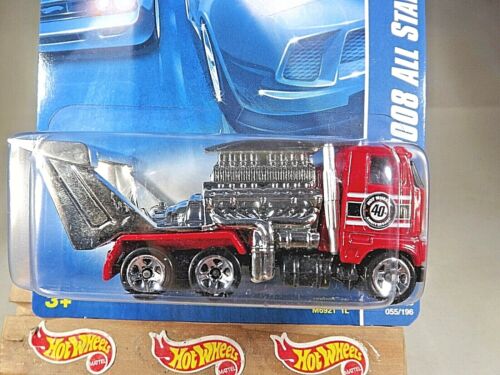 2008 Hot Wheels #55 All Stars SEMI FAST II Red Variation w/Small Rear 5 Sp-Varia - Picture 2 of 5