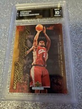 Lebron James 2003 upper deck #28 freshman season rookie graded GMA10 Cavs Lakers